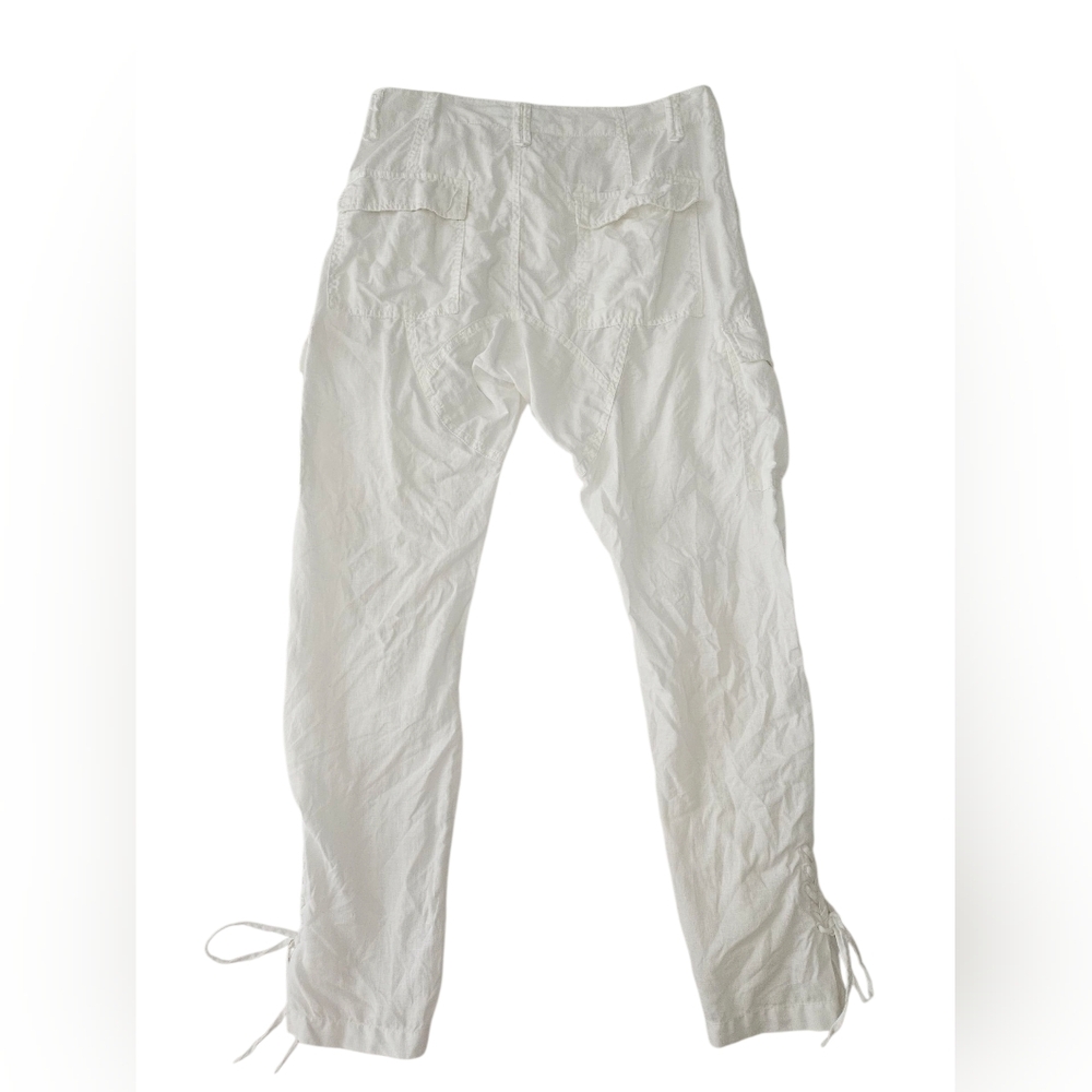 JOIE Telutci Linen Ankle Lace-Up Crop Cargo Pants | SZ 6 - Picture 6 of 14